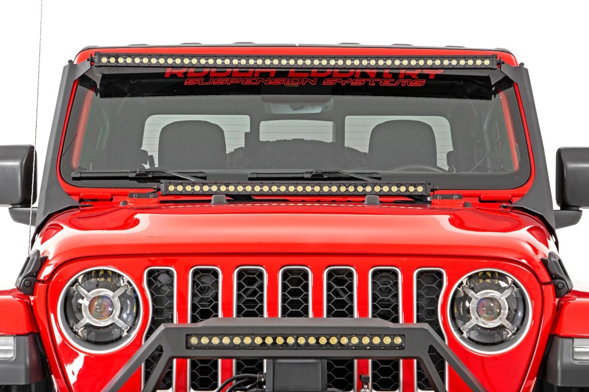 Jeep Gladiator LED Headlights - Front - Rough Country - 9 Inch, DOT Approved - '20-'23